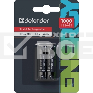 Аккумуляторная батарея Defender HR03-2BL 1000 mAh ААА, Ni-MH, блистер, 2 шт.