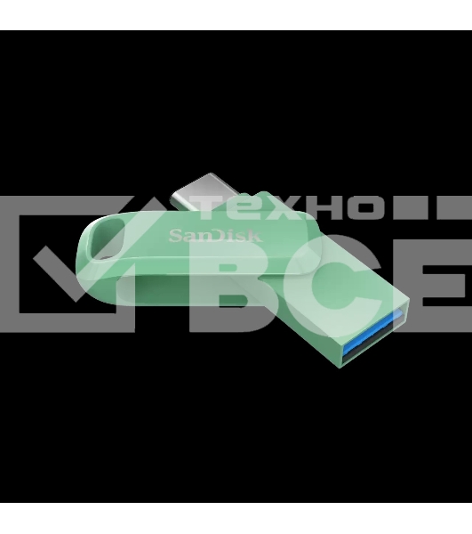 Флешка USB SanDisk SDDDC3 128Gb, USB3.1 Type-C, зеленая
