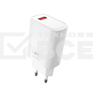 Сетевое зарядное устройство MORE CHOICE (4620202553409) NC09a 1USB 3.0A QC3.0 15W, белый