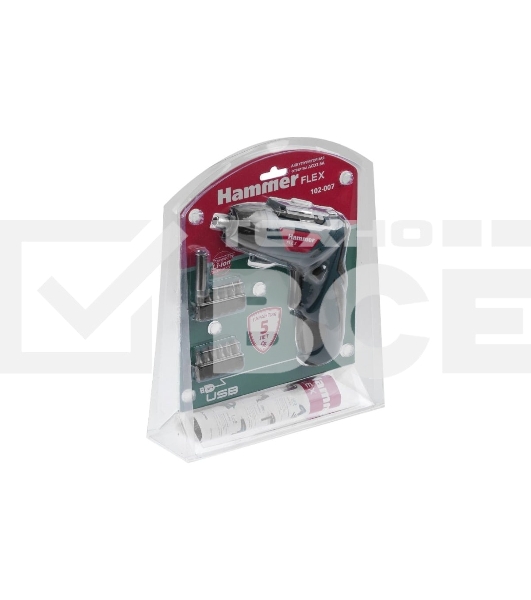 Отвертка аккумуляторная Haммer ACD3.6A с набором бит 3,6В 1,3А·ч 4Нм Li-Ion 653290