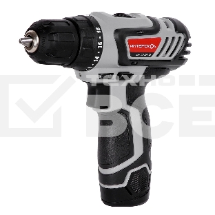 Аккумуляторная дрель-шуруповерт ИНТЕРСКОЛ ДА-10/12ЭР 28 ПРОМО, 12В, 1400 об/мин, с 1 АКБ 2 Ач и ЗУ