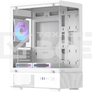 Корпус Formula Crystal Z1CM v2 белый без БП mATX 5x120мм 1xUSB3.0 audio bott PSU