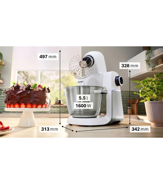 Кухонная машина Bosch MUMS6EW00 планетар.вращ. 1600Вт белый