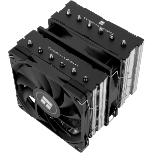 Кулер для процессора Thermalright Royal Knight 120 SE (4-pin PWM, 155мм, Ni/Cu, 6x6мм, 2x120мм, 66.17CFM/59CFM, 25.6dBA/26.1dBA, 1500RPM/1800RPM, S: 1200, 1700, 1851, 115X, AM4, AM5, silver, black)