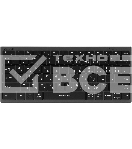 Клавиатура беспроводная A4Tech Fstyler FBX51C серый USB BT/Radio slim Multimedia