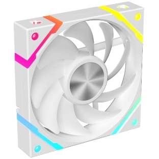Вентилятор для корпуса Eurocase EU-FN120ARGB_12 WH YH1225 White,120 ARGB fan 3pin+AURA 5V3pin female and male connector with brown box,3pcs in big bro