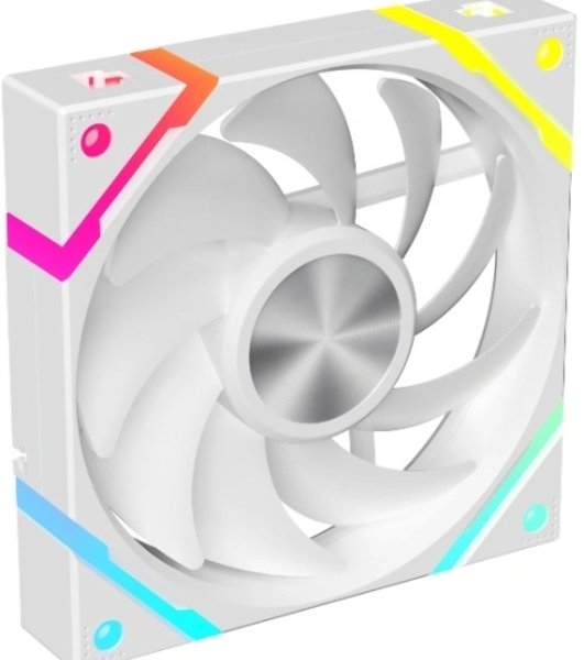 Вентилятор для корпуса Eurocase EU-FN120ARGB_12 WH YH1225 White,120 ARGB fan 3pin+AURA 5V3pin female and male connector with brown box,3pcs in big bro