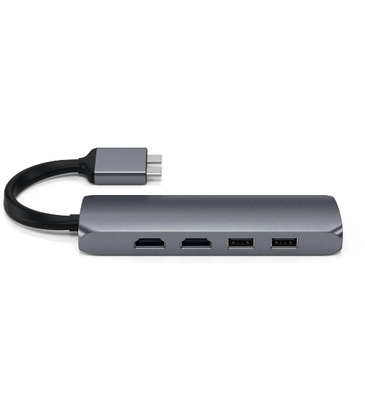 Док-станция Satechi ST-TCDMMAM, USB Type-C, USB/USB Type-C/HDMI/RJ-45,SD/microSD,USB Type-C