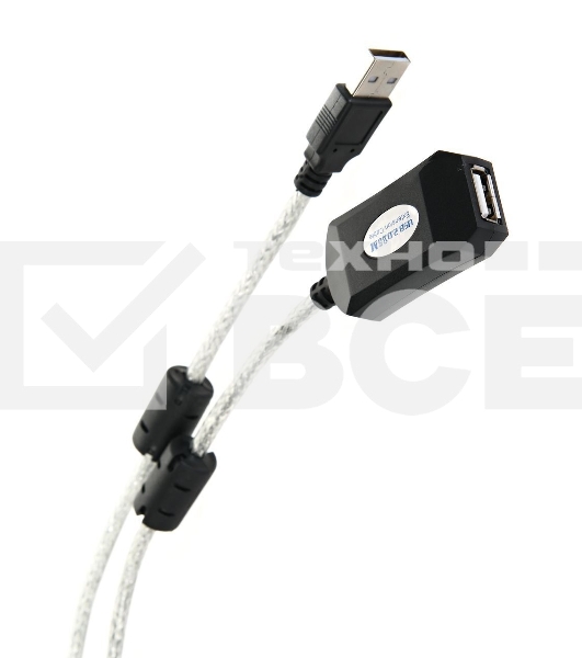 Кабель Aopen/VCOM ACU823-25M Кабель-адаптер USB2.0-repeater, удлинительный активный <Am-->Af> 25м Aopen<ACU823-25M>