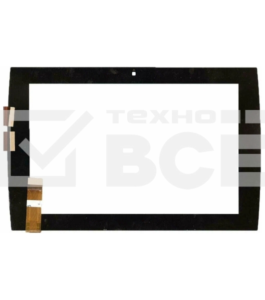 Сенсорное стекло (тачскрин) для Asus Eee Pad Slider SL101, черное с рамкой