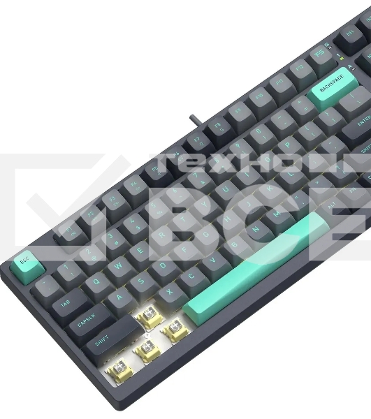 Клавиатура A4Tech Fstyler FS300 механическая черный/серый USB for gamer LED (FS300 PANDA ROCK)