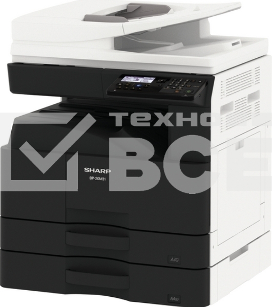 МФУ лазерный Sharp BP-20M24T, А3, ч/б, печ. до 24 стр/мин., 600 x 600 dpi, Ethernet, USB