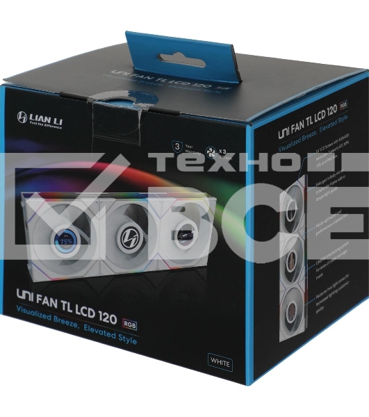 Вентилятор для корпуса Lian-Li Uni Fan TL 120 LCD ARGB G99.12TLLCD3W.00 белый 120мм 1900rpm 27db 7-pin
