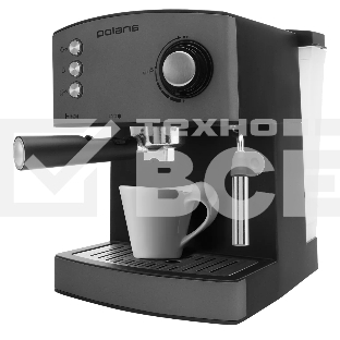 Кофеварка рожковая Polaris PCM 1527E Adore Crema серый, исп. кофе - молотый, 1.5 л, 850 Вт, 15 Бар.
