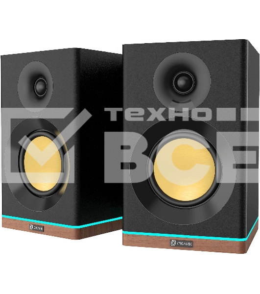Колонки Оклик OK-605A 2.0 черный 60Вт BT