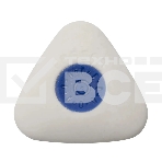 Ластик Silwerhof Trio 181152 треугольный 40х40х10мм каучук термопластичный белый пластиковая сердцевина, фото 1