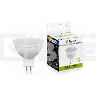 Лампа светодиодная FERON LB-26 (25236) 7W 230V G5.3 4000K MR16 матовая