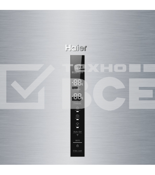 Холодильник Haier C2F637CXRGU1 нержавеющая сталь, двухкамерный, 278/108л, морозилка снизу, No Frost