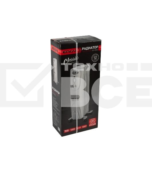 Радиатор масляный Engy EN-1305 Classic 5 секций,1000 Вт.