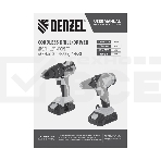 Дрель-шуруповерт Denzel CID-18-0, Аккумуляторная, 18В, Без АКБ и ЗУ, Ударная, Кейс, фото2