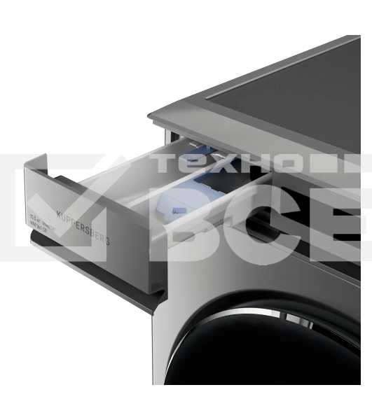 Стиральная машина Kuppersberg, отдельностоящая, глубина 62 см, 10 кг, 10 программ, 1200 об/мин, инверторный двигатель, отложенный старт, самодиагностика, замачивание, LED дисплей, сенсорное управление, энергоэффективность А+++, цвет серый