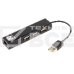 Кабель-адаптер 5bites UA2-45-06BKUSB2.0 / 3*USB2.0 / RJ45 100MB / BLACK, фото4
