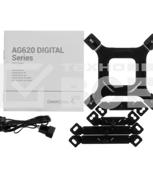 Кулер для процессора DEEPCOOL AG620 DIGITAL серебристый/черный, 120 мм, алюминий/медь, 1950 об/мин, 29.4 дБ, 4 pin, 260 Вт, 161 мм