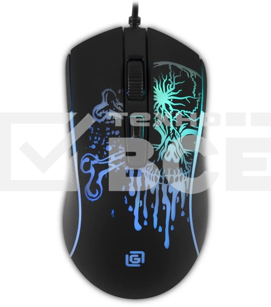 Мышь проводная Oklick 702G черный, 3600 dpi, USB, кнопки - 4
