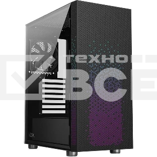 Корпус Azza Celesta F черный без БП ATX 5x120mm 5x140mm 2xUSB2.0 1xUSB3.0 audio bott PSU