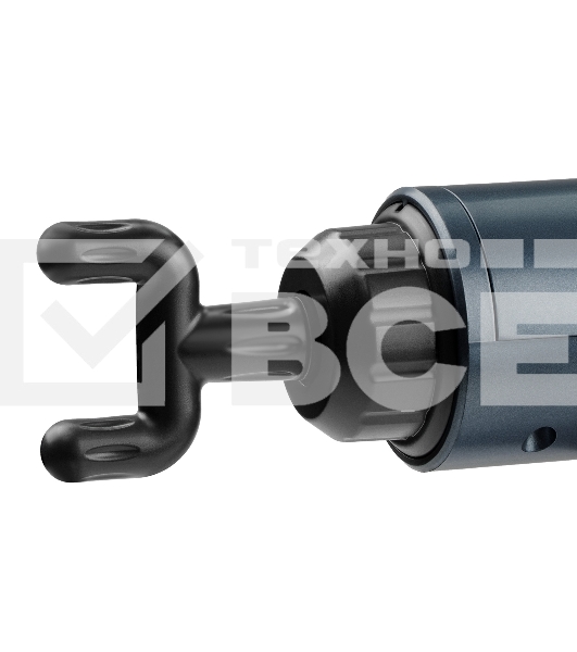 Массажер для тела GALAXY LINE GL 4945, серо-синий, аккумуляторный, 24 Вт, 4 насадки, 99 уровней интенсивности, вр. работы 1,5 ч, 2800~3500 об/мин, LCD-дисплей, таймер 15 мин, сенсорное управление, USB-кабель, Li-Ion аккумулятор емкостью 1500 мА•ч