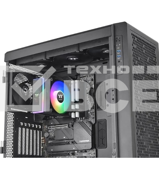 Устройство охлаждения (кулер) Thermaltake Astria 200 ARGB Soc-AM5/AM4/1151/1200/1700 черный 4-pin 26.8dB Al 210W Ret (CL-P119-AL12SW-A)