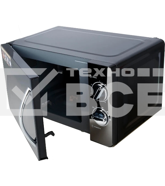 Микроволновая печь Hyundai HYM-M2007 черный/хром, 20 л, 700 Вт, переключатели - поворотный механизм