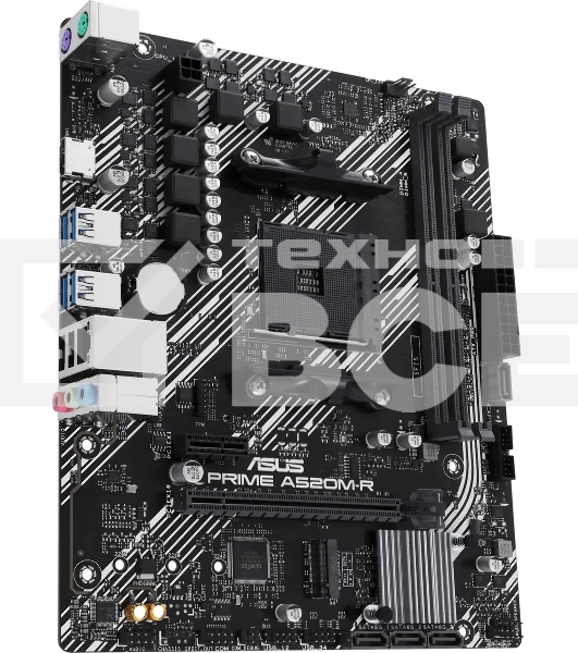 Материнская плата ASUS PRIME A520M-R, AM4, AMD A520, 2xDDR4, 4xSATA, 1xM.2, 1xPCIe 3.0 x16, 1xPCIe x1, 1xHDMI, 1x 1Gb LAN, 2xUSB-A 2.0, 4xUSB-A 3.2 Gen 1, 3x3.5 мм, 7.1, mATX