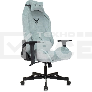 Кресло игровое Knight N1 Fabric серо-голубой Light-28 с подголов. крестовина металл
