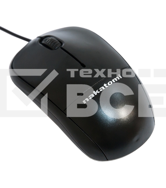 Мышь проводная Nakatomi MON-05U черный, 1000 dpi, USB, кнопки - 3