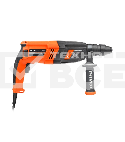 Перфоратор PATRIOT RH 243Q, SDS+, мощность 770 Вт, 2.6 Дж, 3 режима работы, быстросменный патрон QCC, макс.диаметр 24мм, глубиномер, кейс