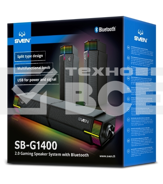 Игровой мини саундбар SVEN SB-G1400, черный