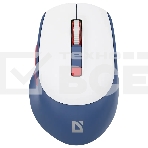 Мышь беспроводная Defender Belsa MB-249 белый/синий, 3200 dpi, радиоканал, Bluetooth, USB, кнопки - 6, фото 1
