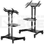 Стойка для телевизора с кронштейном ONKRON 32'-70', мобильная, черная TS1350, фото10