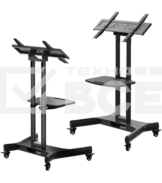 Стойка для телевизора с кронштейном ONKRON 32'-70', мобильная, черная TS1350