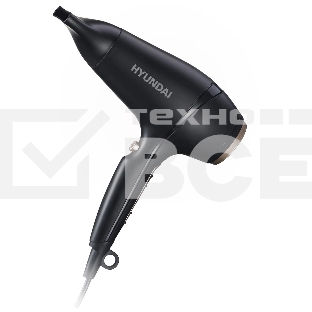 Фен Hyundai H-HD0767 черный, 2000 Вт, ионизация