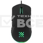 Мышь проводная Defender Arga GM-049 черный, 3600 dpi, USB, кнопки - 6, фото 1