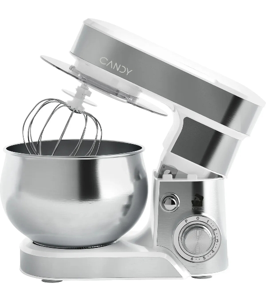 Миксер планетарный Candy CM-501 900Вт серебристый/белый