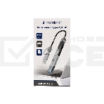 Кард-ридер Type-C/USB-A (3.1) Gembird 5в1: 2xUSB 2.0, USB3.1, SD/TF, кабель 10 см, алюминий, фото3