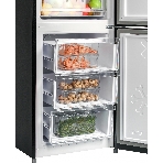 Холодильник Nordfrost RFC 390D NFGB черное матовое стекло двухкамерный 240/95л морозилка снизу, фото2