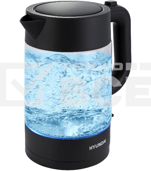 Чайник электрический Hyundai HYK-G7707 1.7л. 2200Вт графит корпус: стекло