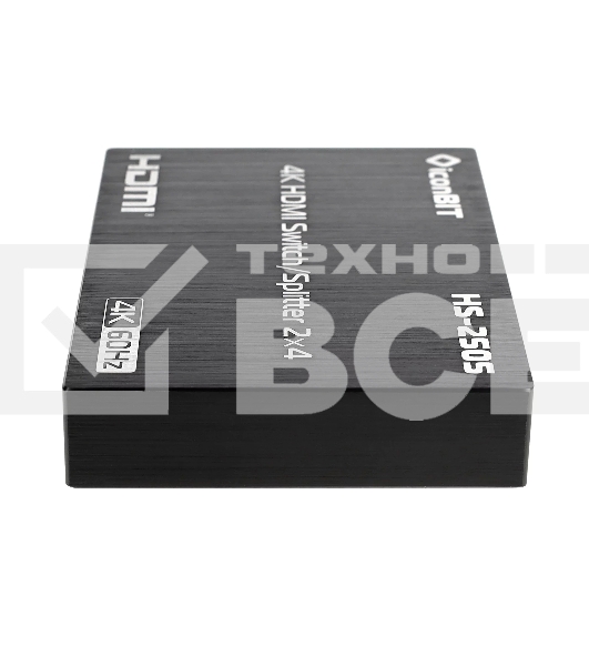 Коммутатор, усилитель распределитель IconBIT HS-2505 2х4, поддержка 4K60