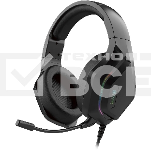 Наушники с микрофоном Oklick HS-L600G черный 2.2м мониторные USB оголовье (1939588)