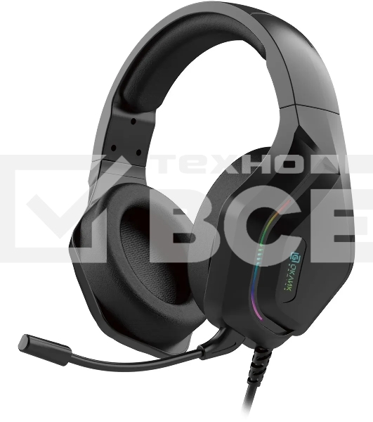 Наушники с микрофоном Oklick HS-L600G черный 2.2м мониторные USB оголовье (1939588)