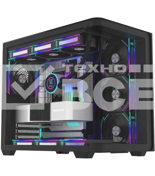 Компьютерный корпус Bloody BD-CC113 черный без БП ATX 10x120мм 2xUSB 3.0 audio bott PSU